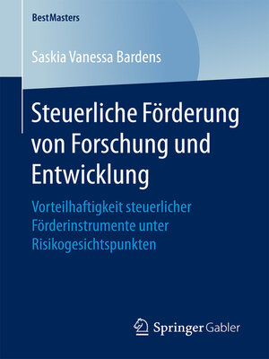 cover image of Steuerliche Förderung von Forschung und Entwicklung